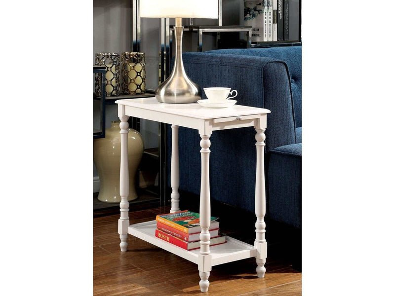 Deering White Side Table - Ornate Home