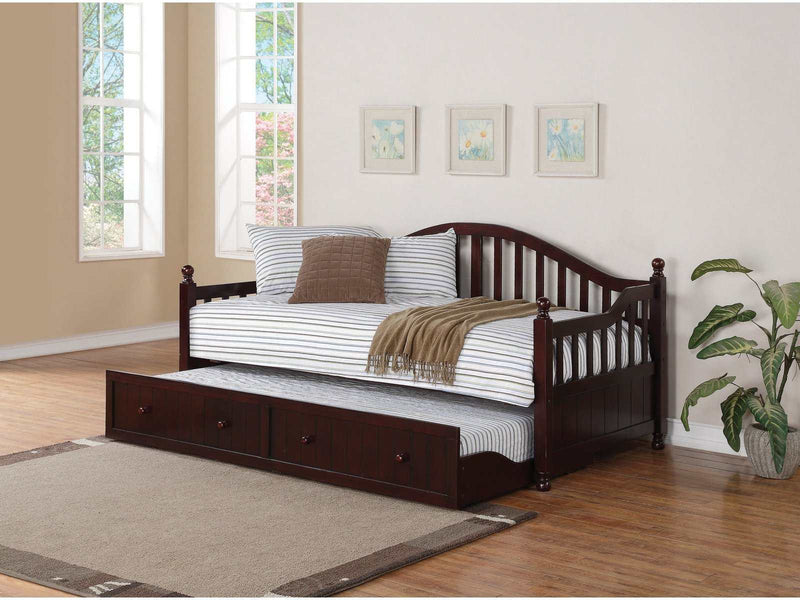 Julie Ann Cappuccino Twin Daybed w/ Trundle - Ornate Home