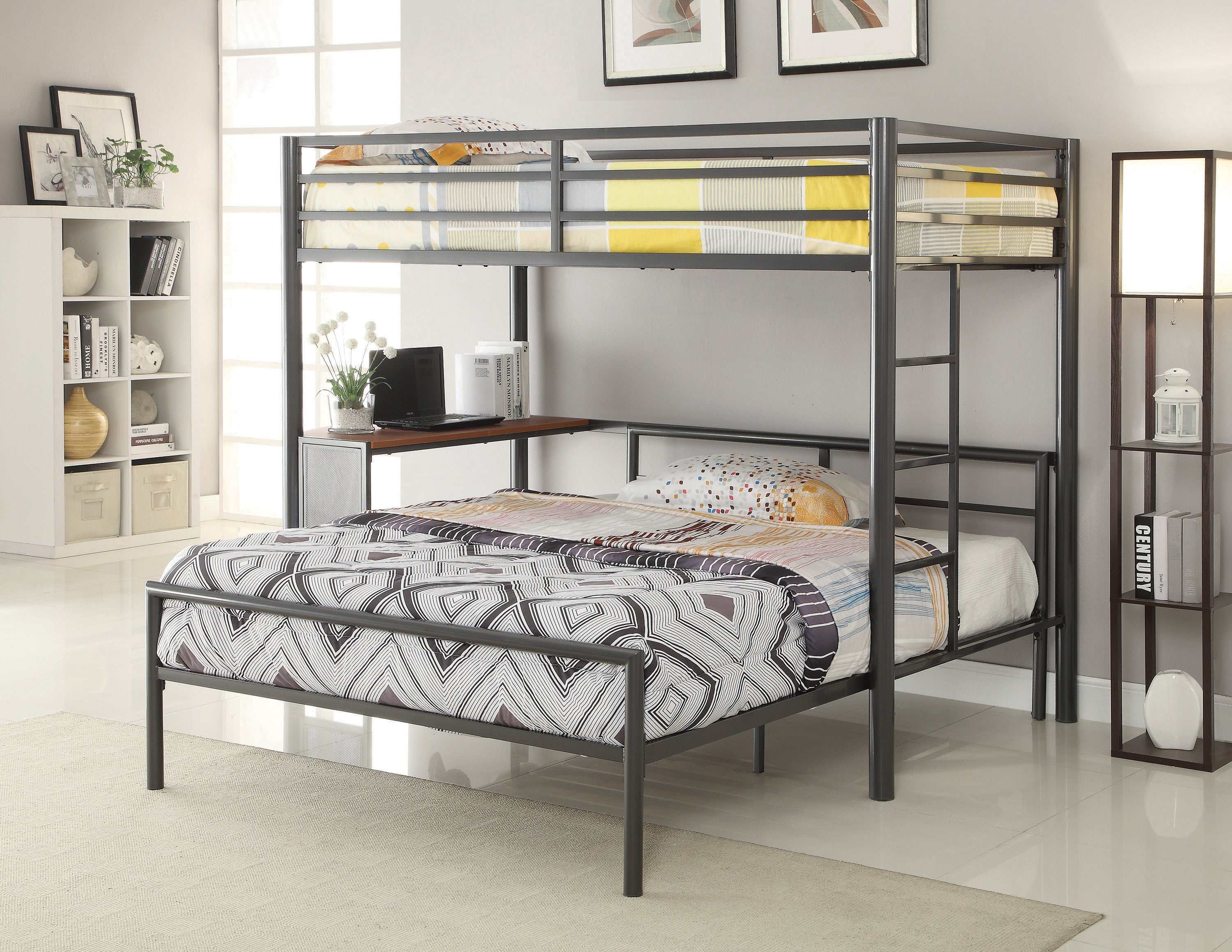 Fisher Gunmetal Full Metal Bed - Ornate Home