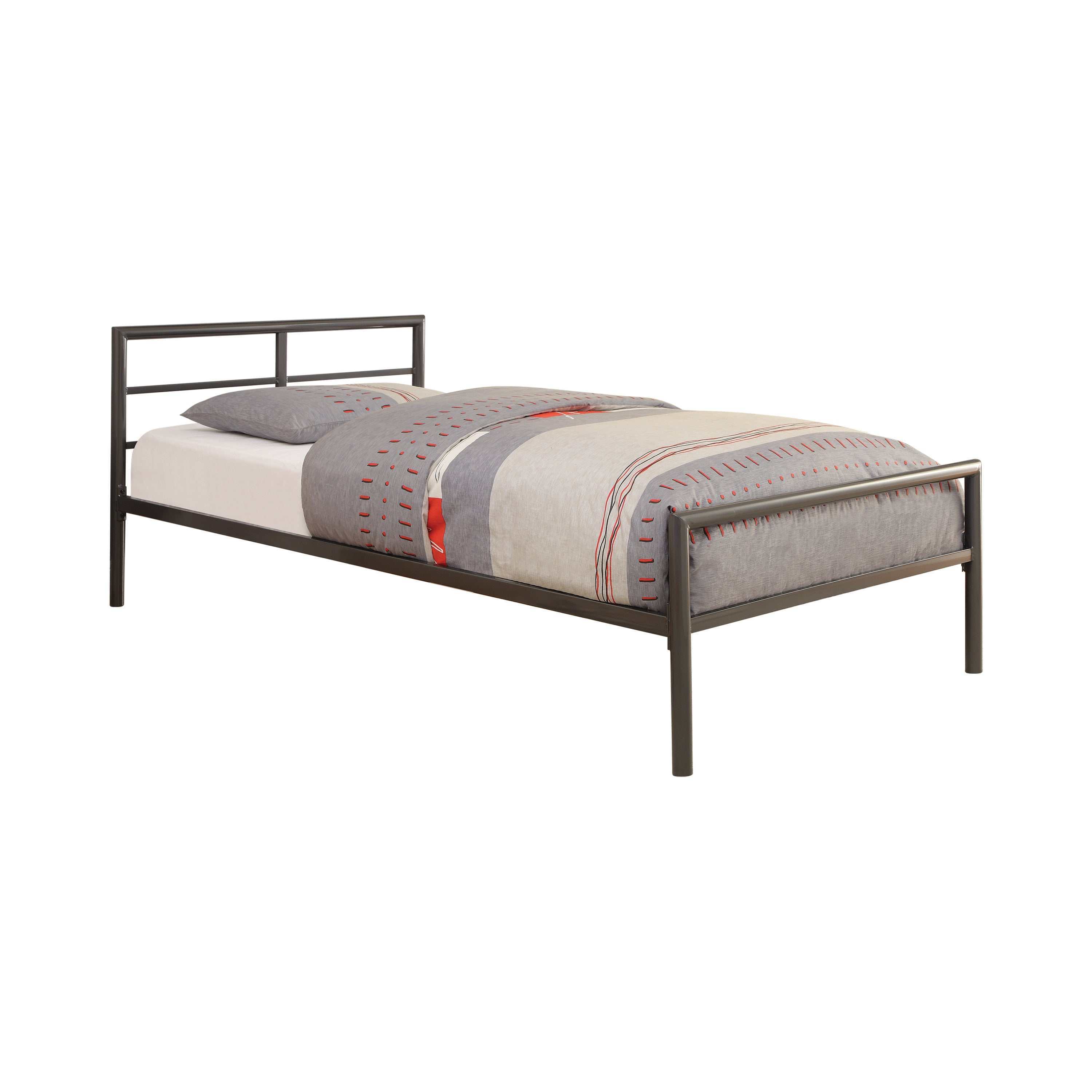 Fisher Gunmetal Twin Metal Bed - Ornate Home