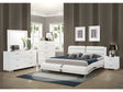 Felicity Glossy White 4pc Queen Bedroom Set - Ornate Home