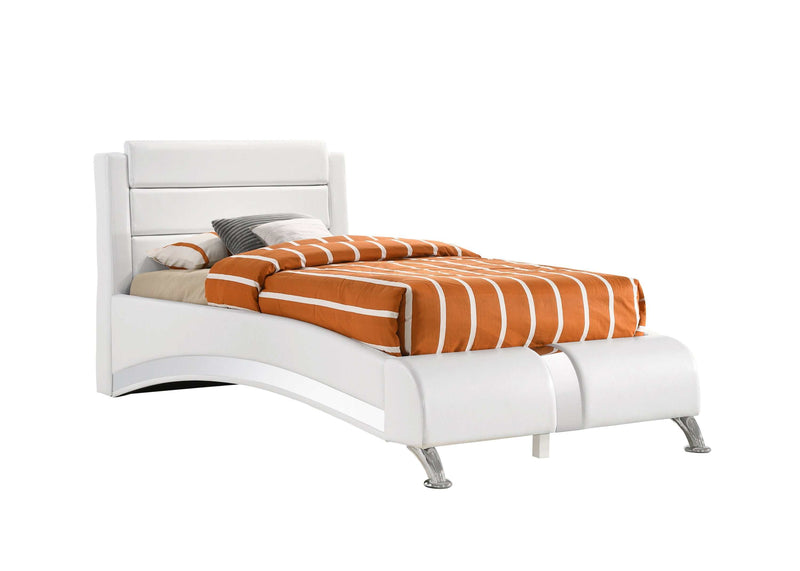 Felicity Glossy White Twin Platform Bed - Ornate Home