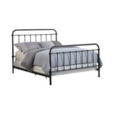 Livingston Dark Bronze Full Panel Metal Bed - Ornate Home