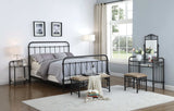 Livingston Dark Bronze Twin Panel Metal Bed - Ornate Home