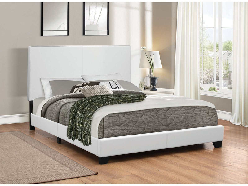 Mauve White Full Platform Bed - Ornate Home