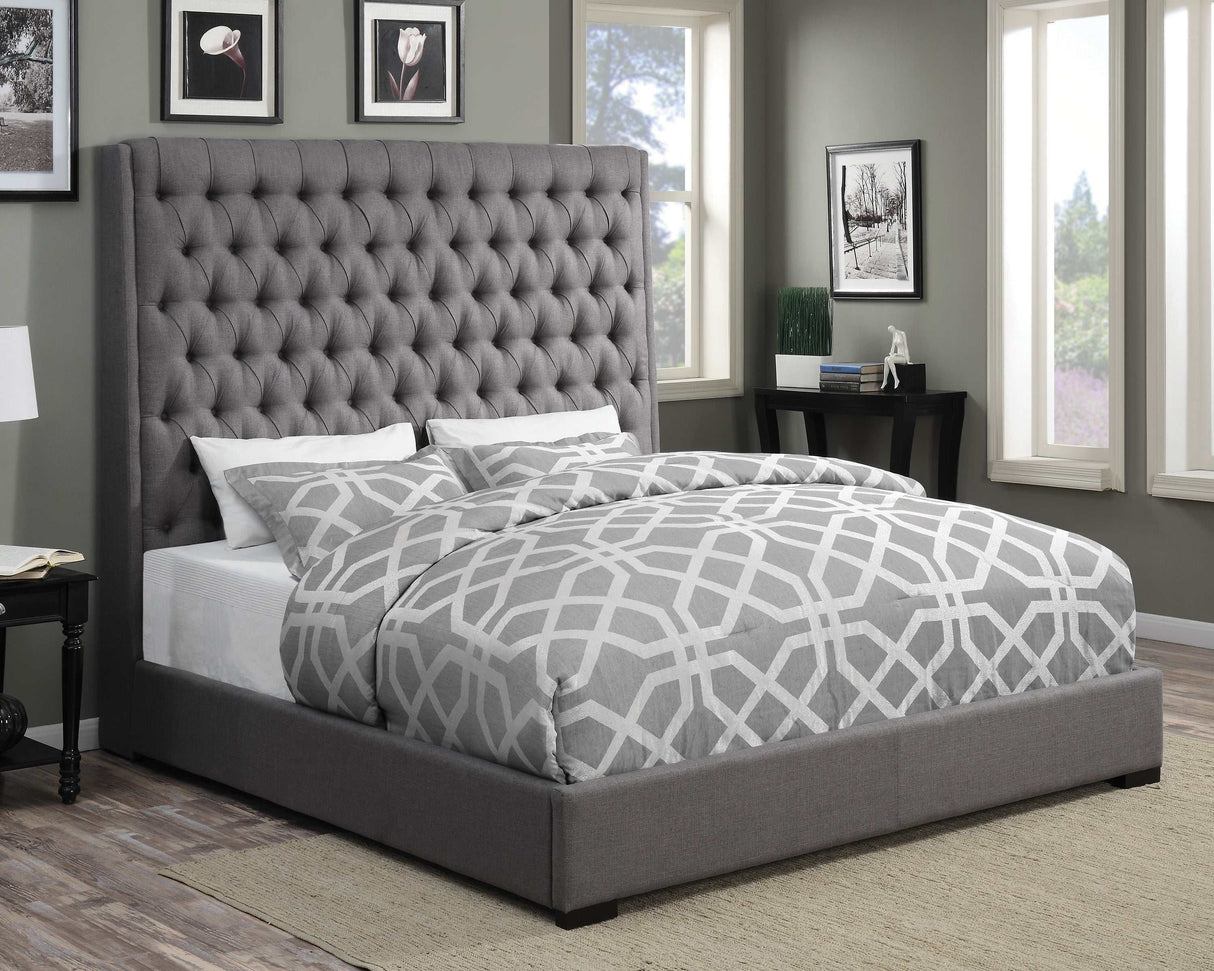 Camille Grey Queen Bed - Ornate Home