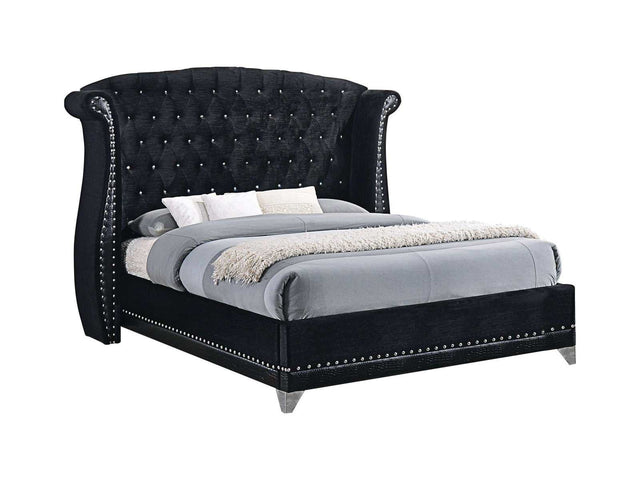 Barzini Black California King Bed - Ornate Home