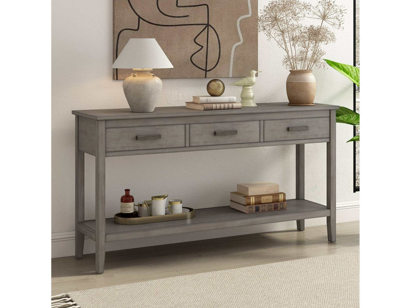 Chino Console Table Gray - Ornate Home