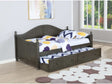 Julie Warm Grey Twin Daybed w/ Trundle - Ornate Home