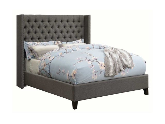 Bancroft Grey Eastern King Bed - Ornate Home