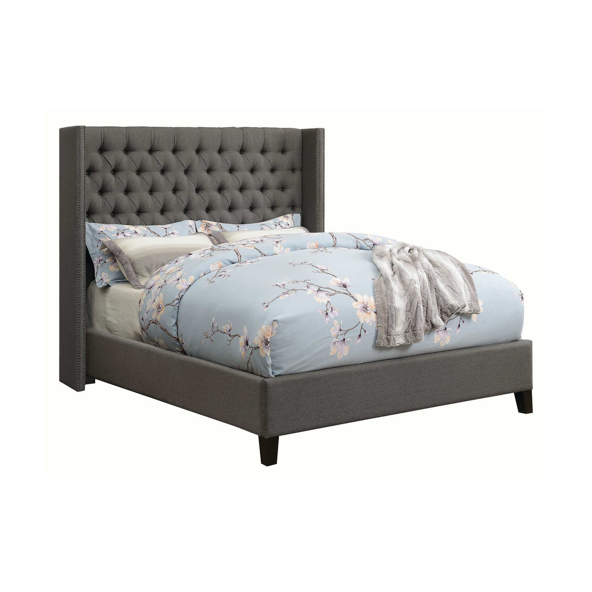 Bancroft Grey Queen Bed - Ornate Home