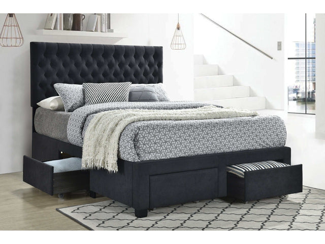 Soledad Charcoal Full Storage Bed - Ornate Home