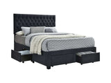 Soledad Charcoal Eastern King Storage Bed - Ornate Home