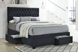 Soledad Charcoal Eastern King Storage Bed - Ornate Home