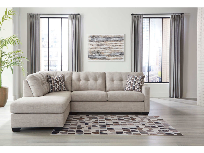 Mahoney Pebble 2pc Sectional Sofa w/ LAF Chaise - Ornate Home