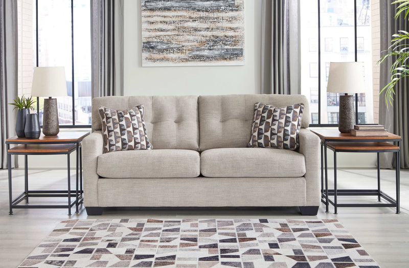 Mahoney Pebble Sofa & Loveseat Living Room Set / 2pc - Ornate Home