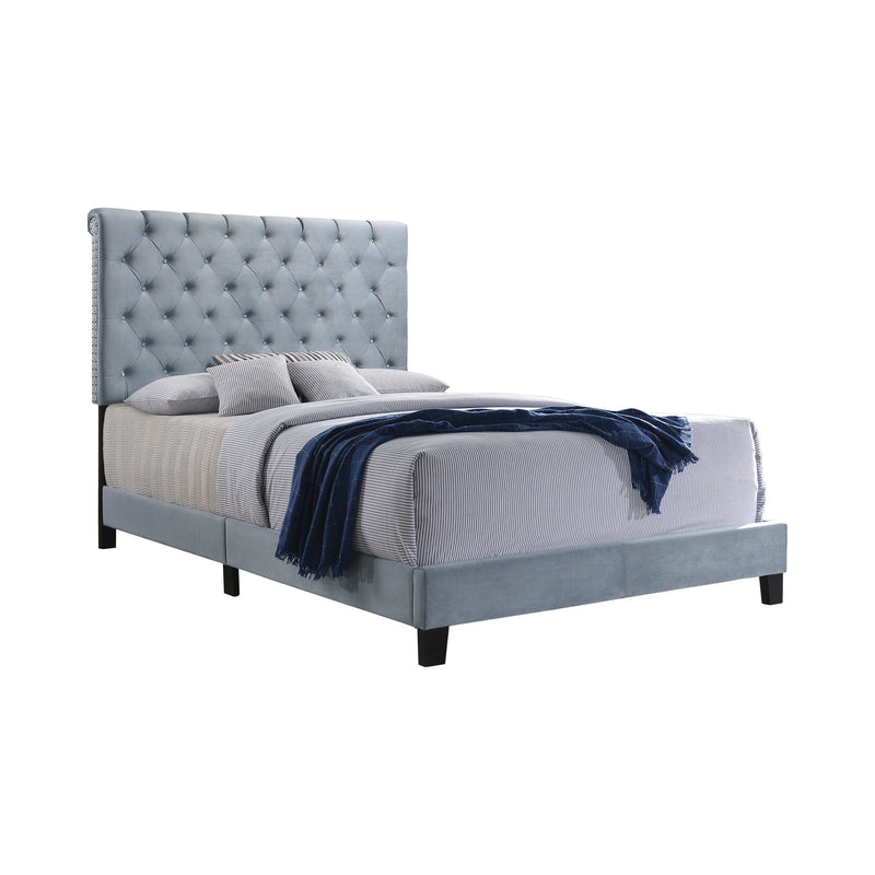 Warner Slate Blue Queen Bed - Ornate Home