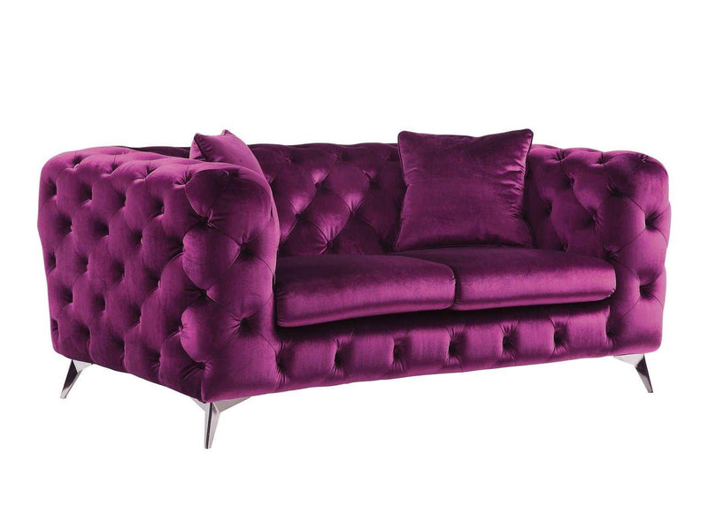 Atronia Purple Loveseat - Ornate Home