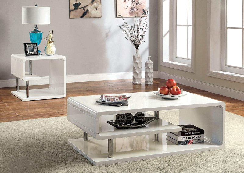 Ninove - White - End Table - Ornate Home