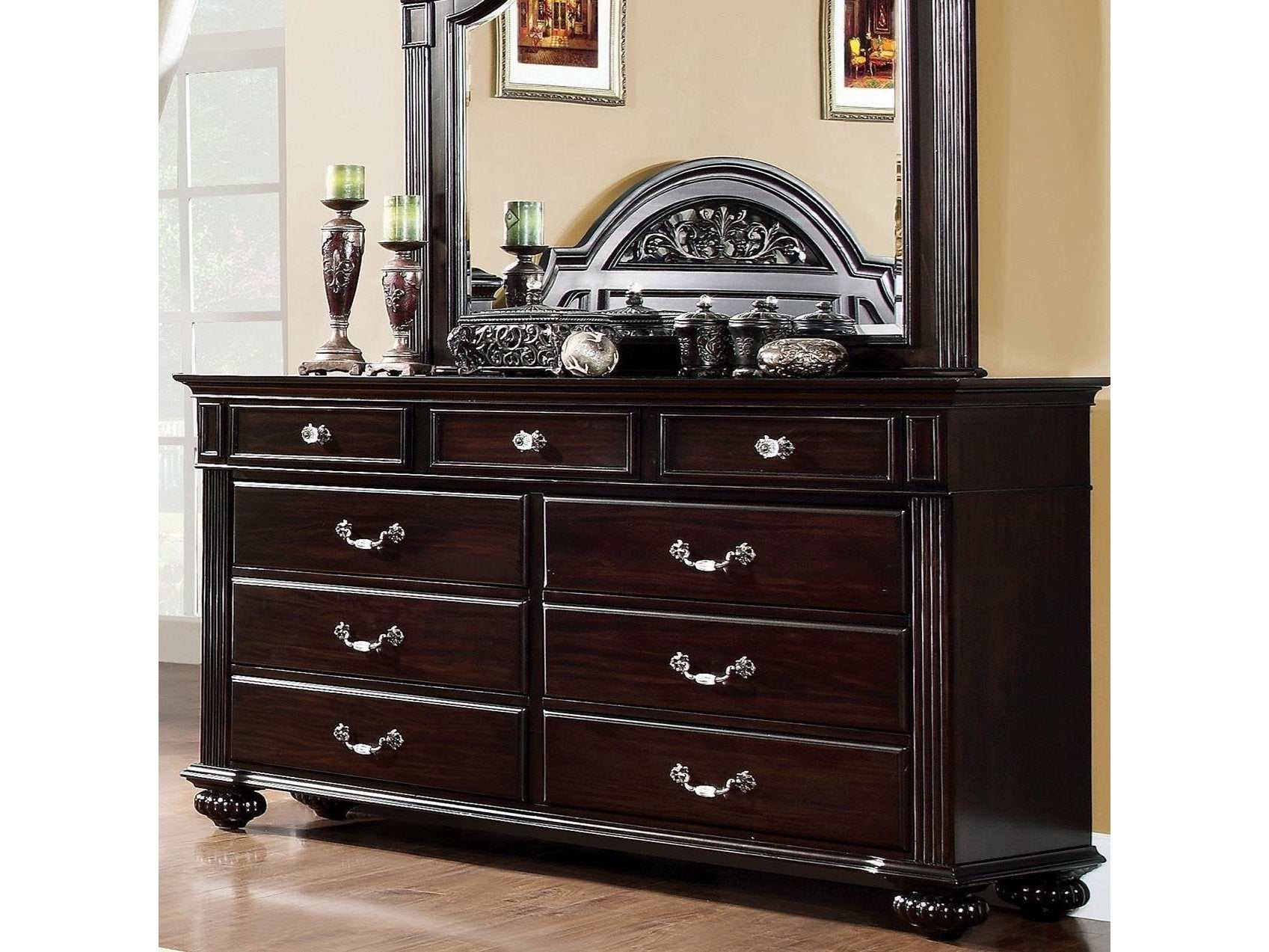 Syracuse Dark Walnut Dresser - Ornate Home