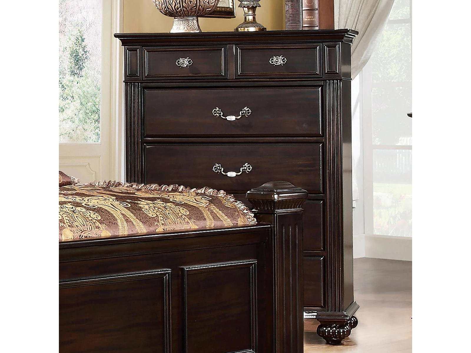 Syracuse Dark Walnut Chest - Ornate Home