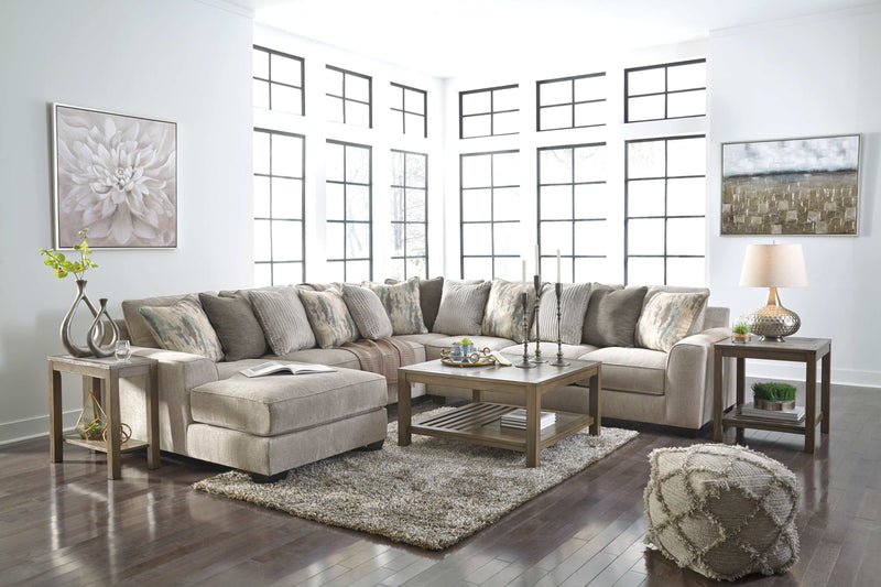 Ardsley Pewter 4pc Sectional w/ LAF Chaise & RAF Sofa - Ornate Home