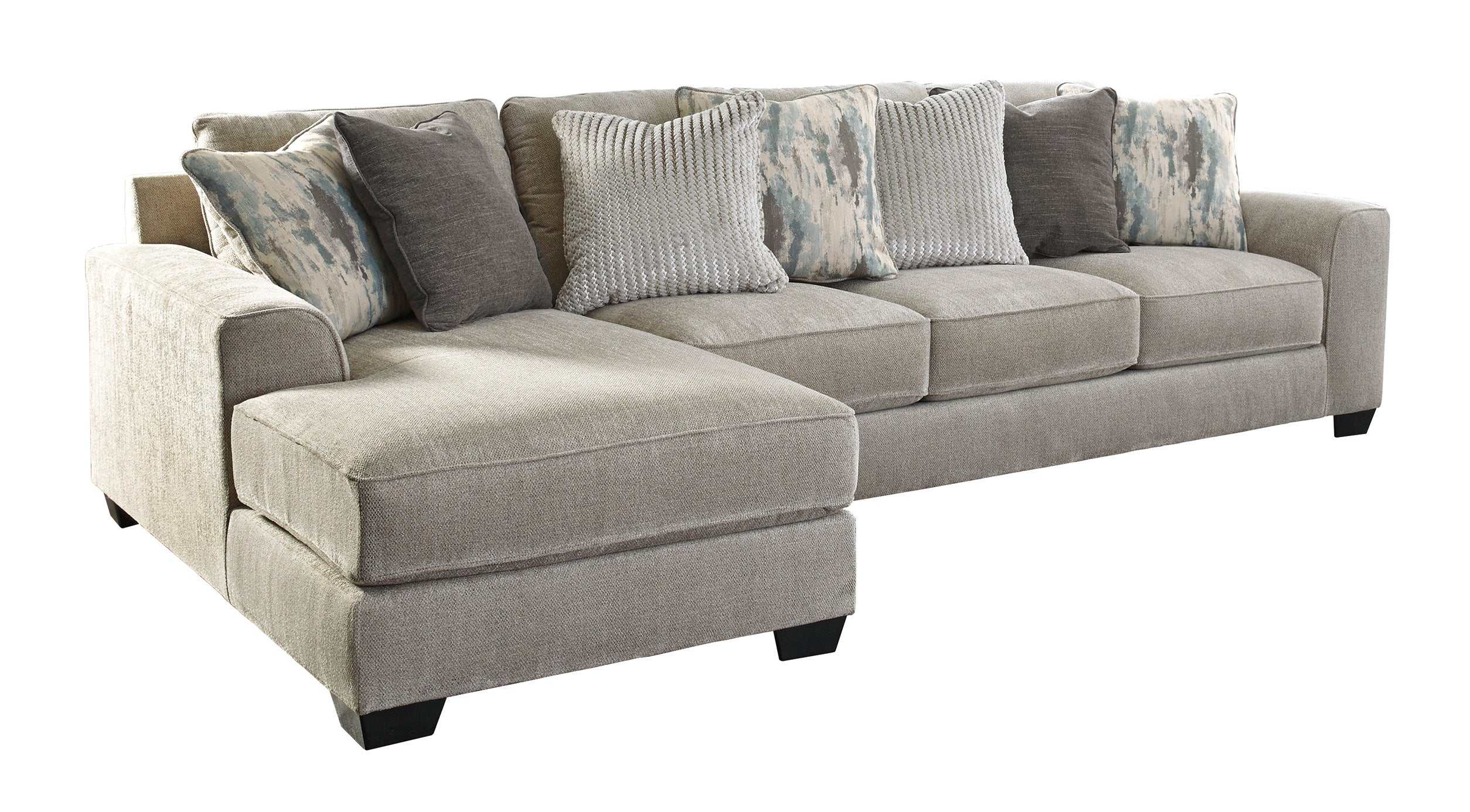 Ardsley Pewter 2pc LAF Sectional w/ RAF Sofa - Ornate Home