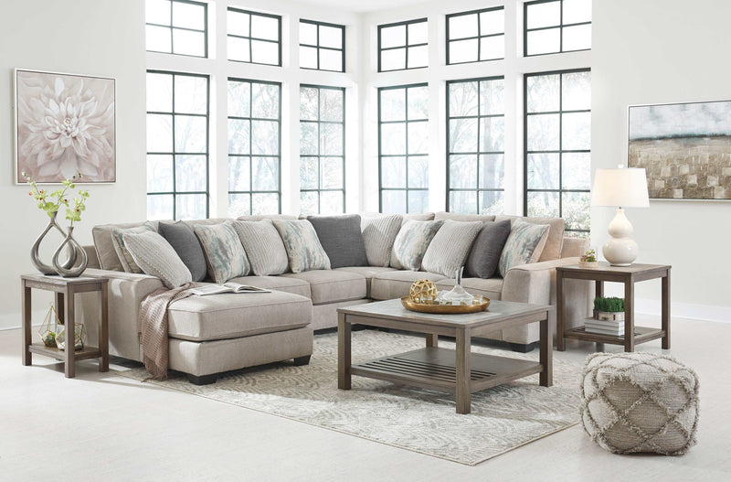 Ardsley Pewter 4pc Sectional w/ LAF Chaise & RAF Loveseat - Ornate Home