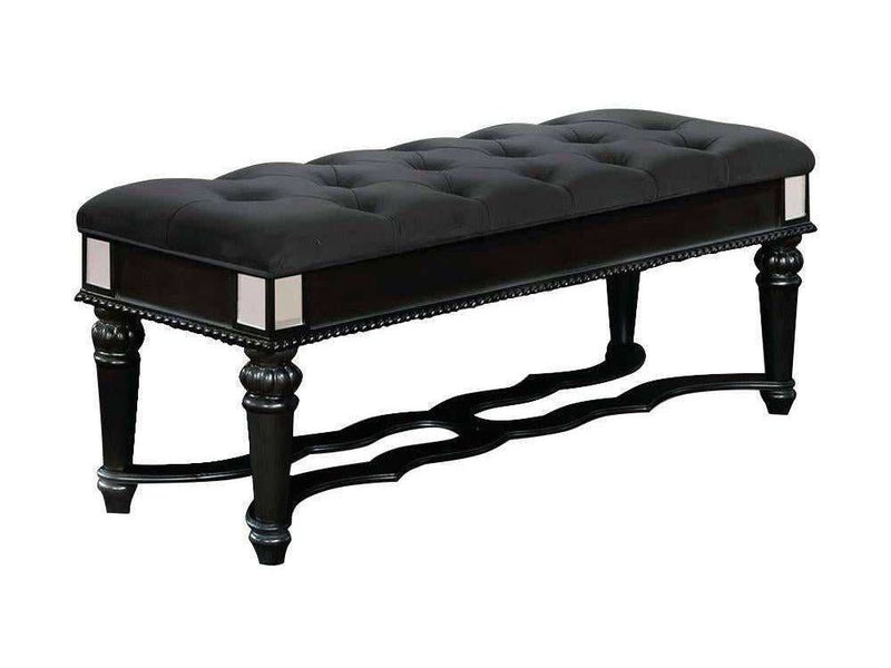 Azha Black Bench - Ornate Home