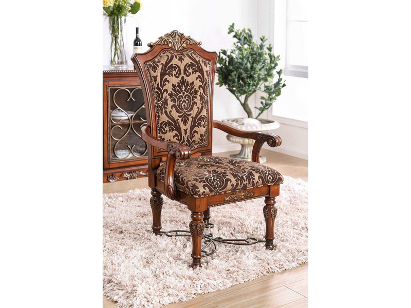 Lucie Brown Cherry Dining Chair (Set of 2) - Ornate Home