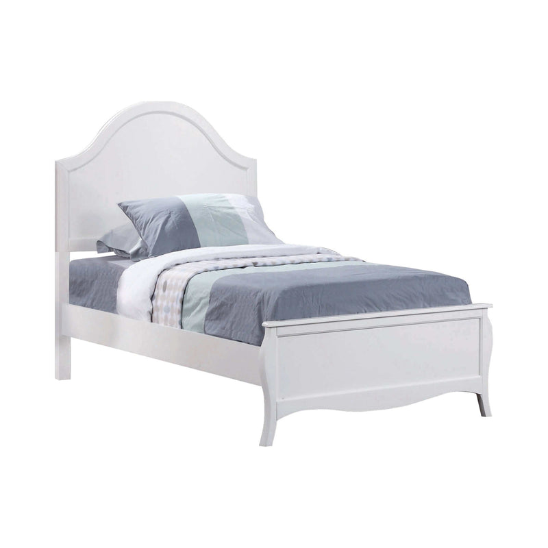 Dominique White 4pc Twin Bedroom Set - Ornate Home