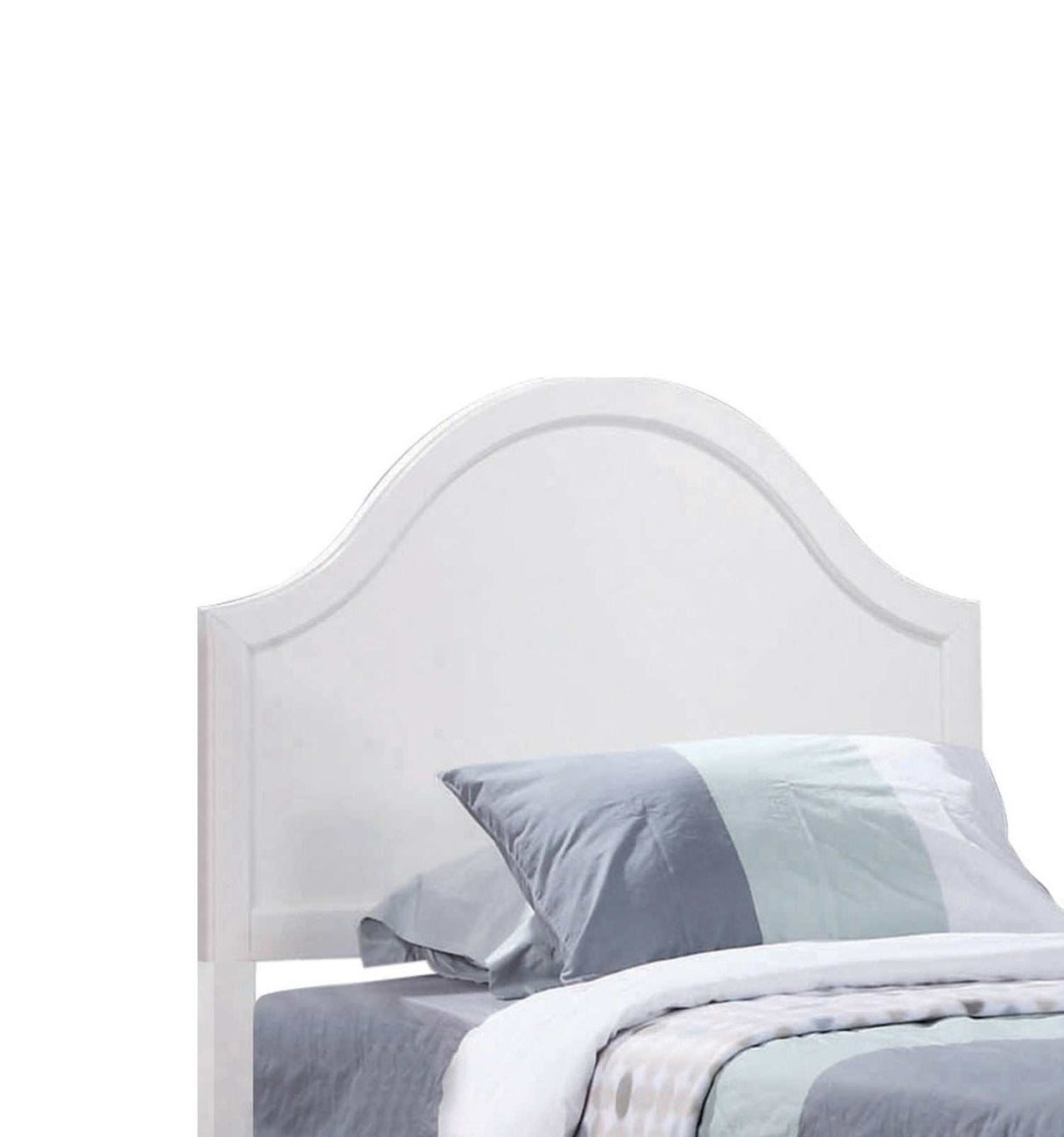 Dominique White Twin Panel Bed - Ornate Home