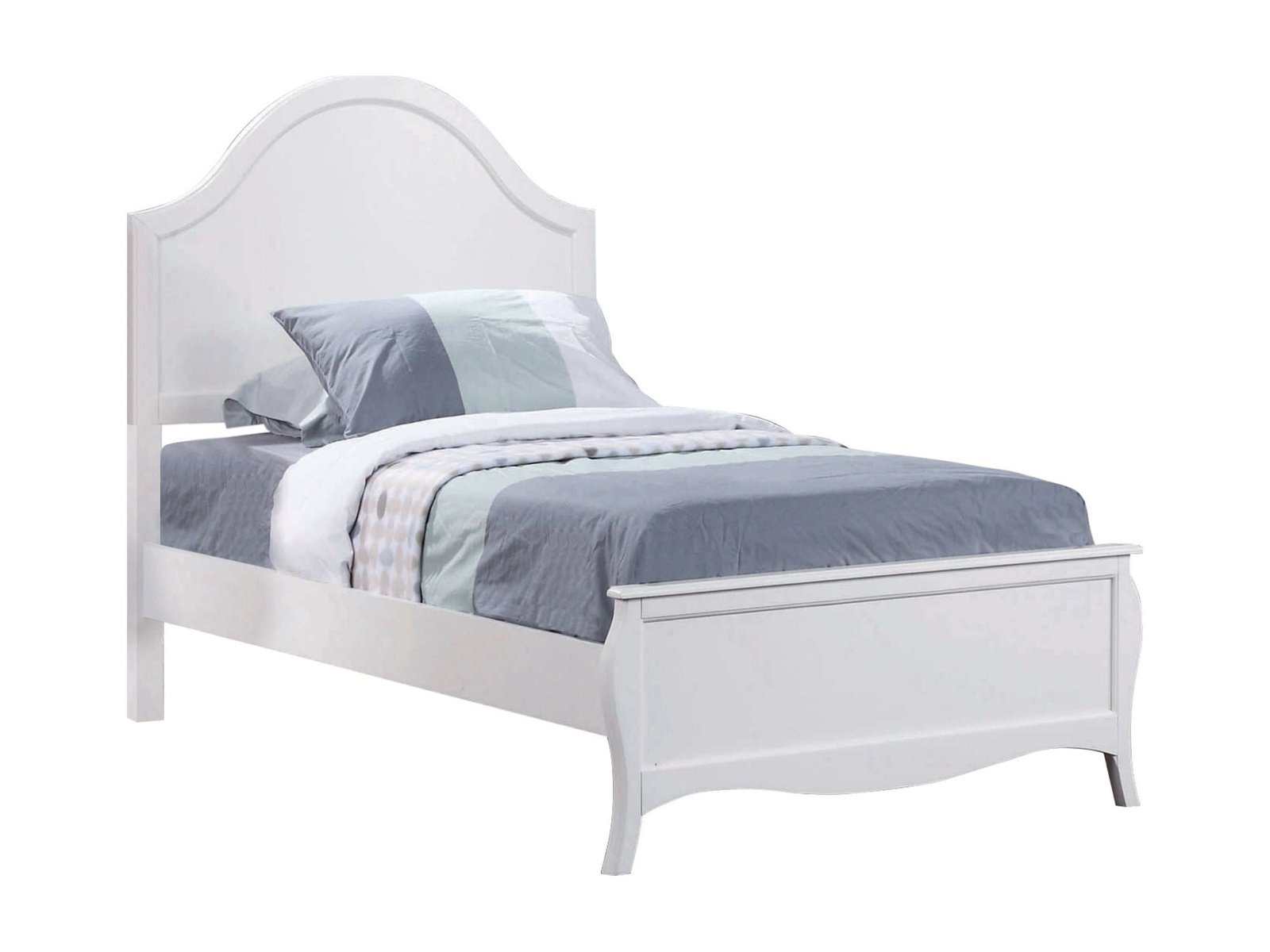 Dominique White Full Panel Bed - Ornate Home