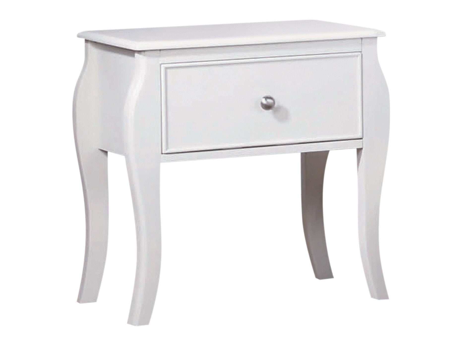 Dominique White Nightstand - Ornate Home