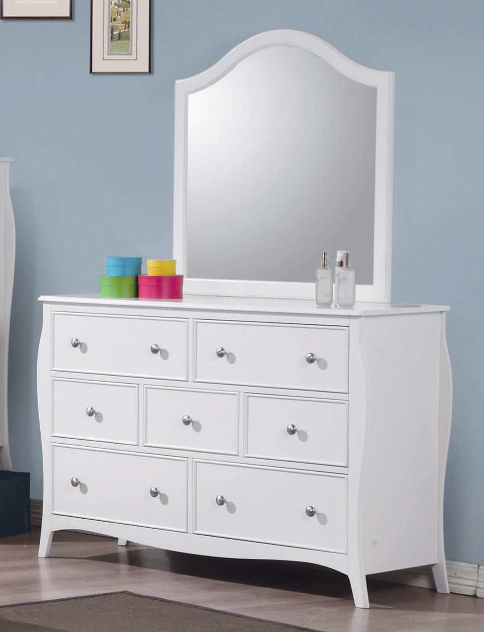 Dominique White Dresser - Ornate Home