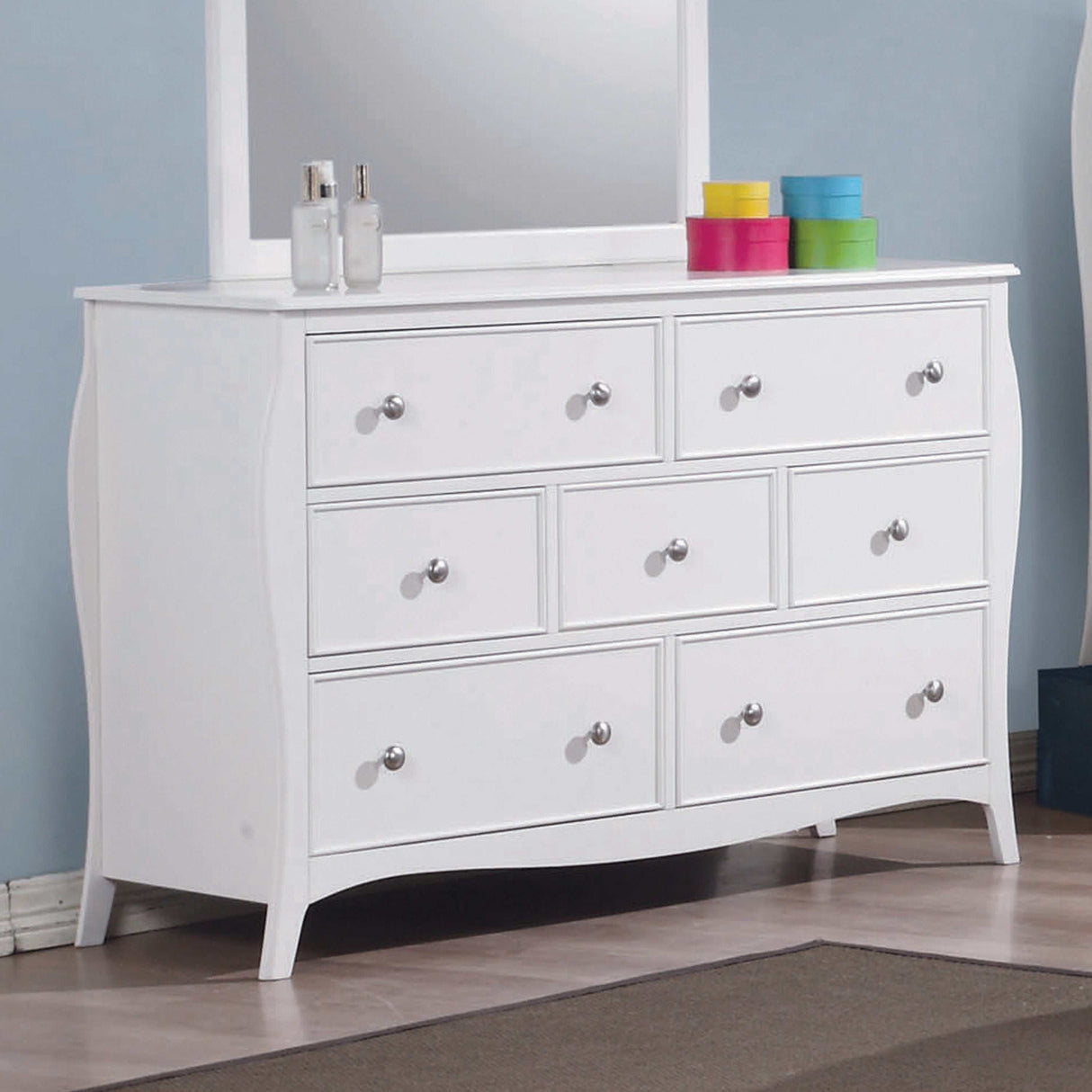 Dominique White Dresser - Ornate Home