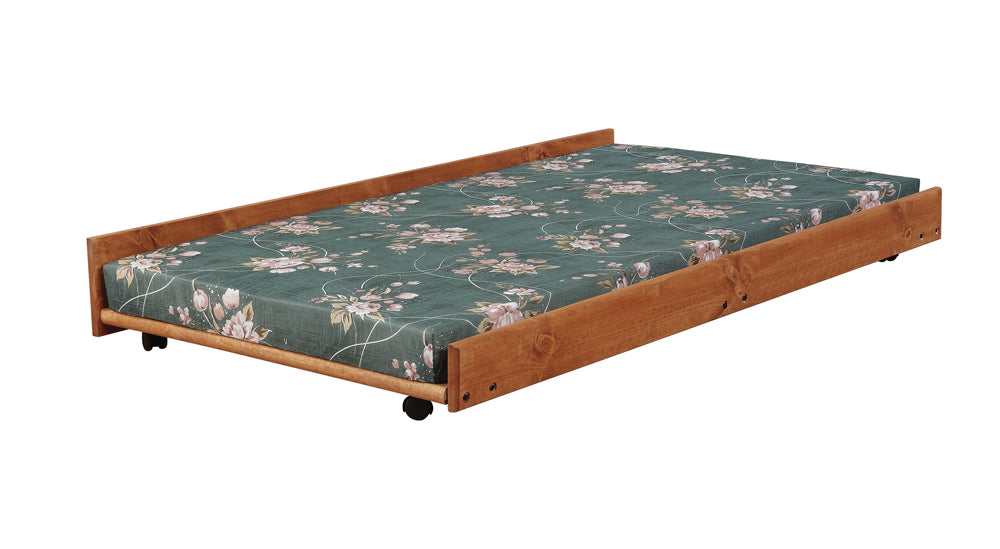 Wrangle Hill Amber Wash Trundle W/ Bunkie Mattress - Ornate Home