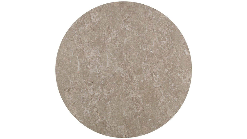 Vesper Beige Marble & Brown Round Dining Table - Ornate Home
