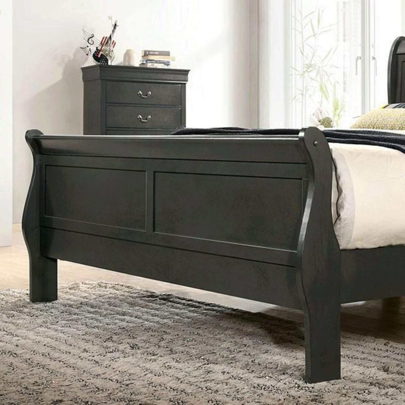 Louis Philippe Gray Queen Bed - Ornate Home