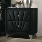 Carissa Velvet Upholstered Nightstand - Ornate Home