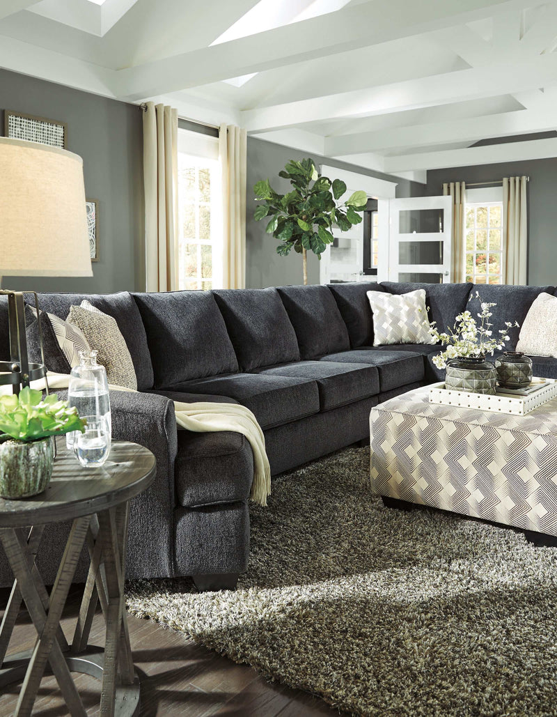 Eltmann Slate 4pc Sectional Sofa w/ LAF Cuddler - Ornate Home