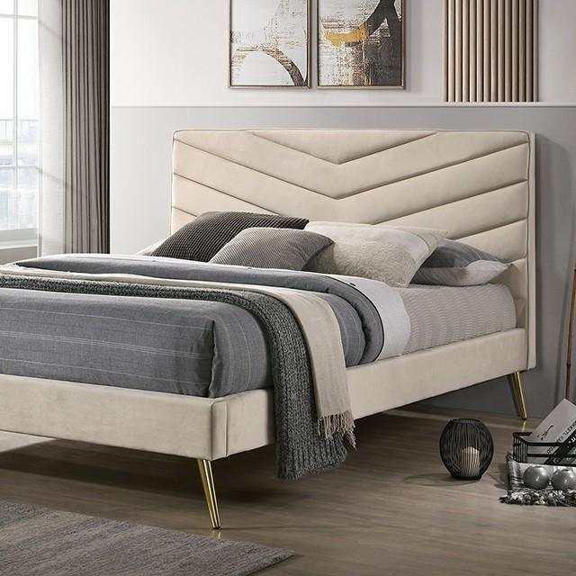 Vivar Beige Twin Bed - Ornate Home