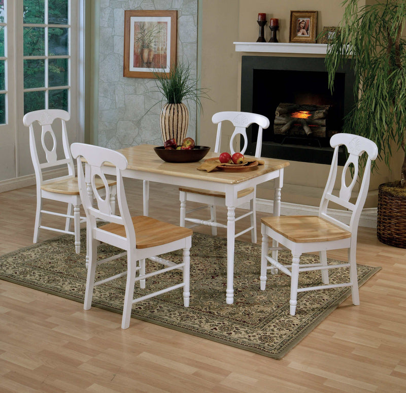 Damen - Natural Brown & White - Rectangular Dining Table - Ornate Home
