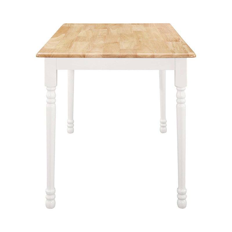 Damen - Natural Brown & White - Rectangular Dining Table - Ornate Home