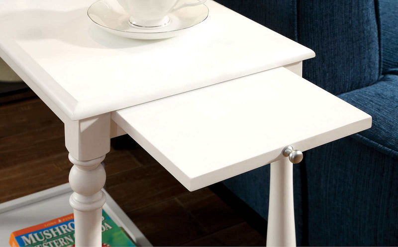 Deering White Side Table - Ornate Home