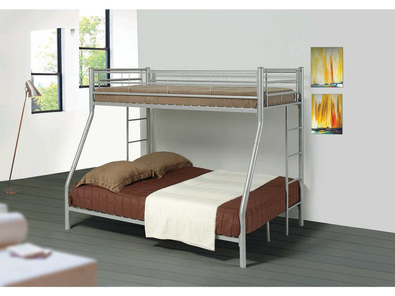 Hayward Silver Twin Over Full Bunk Bed - Ornate Home