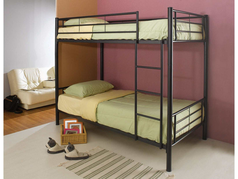 Hayward Black Twin Over Twin Bunk Bed - Ornate Home