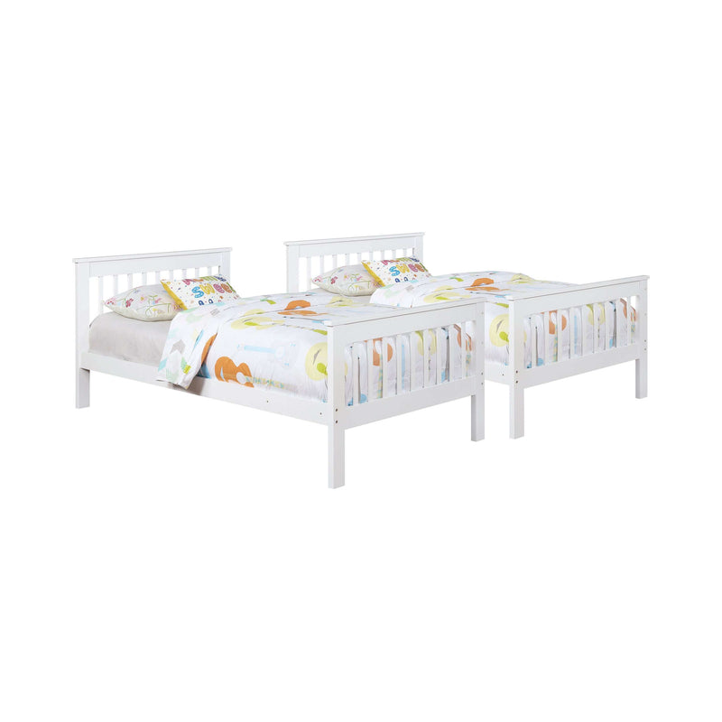 Chapman White Twin Over Twin Bunk Bed - Ornate Home