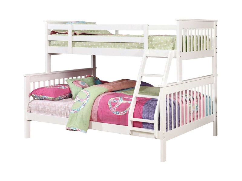 Chapman White Twin Over Full Bunk Bed - Ornate Home