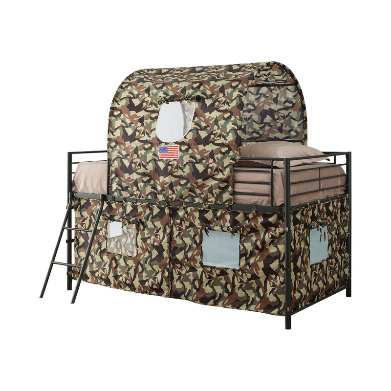 Patton Army green Camouflage Tent Bunk Bed - Ornate Home